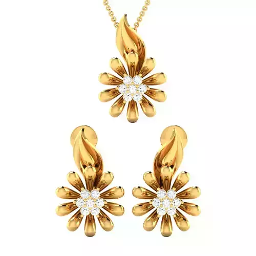 Women Earrings Pendant Set 3dm stl FBX OBJ Render Detail