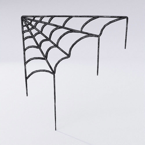 Spider web low poly toon 3d model   Low-poly 3D model