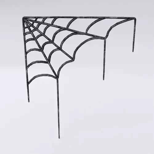 Spider web low poly toon 3d model   Low-poly 3D model