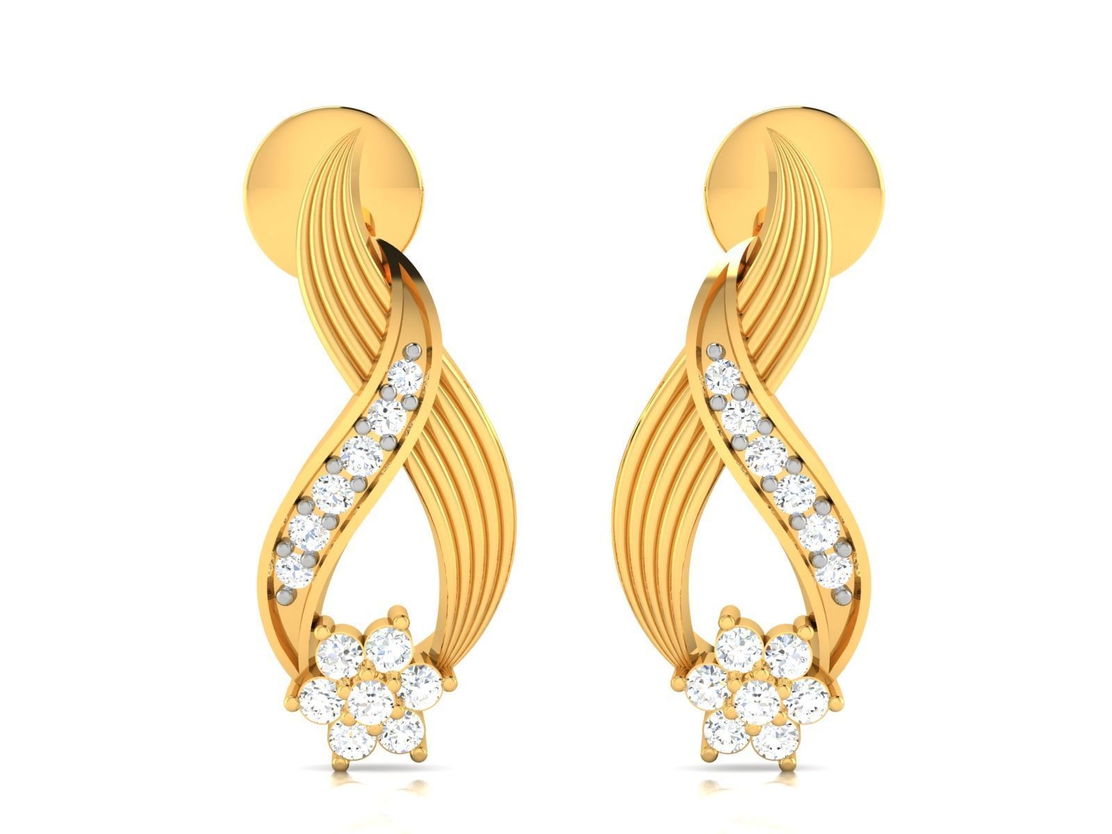 Women Earrings Pendant Set 3dm stl FBX OBJ Render Detail 3D print model_4