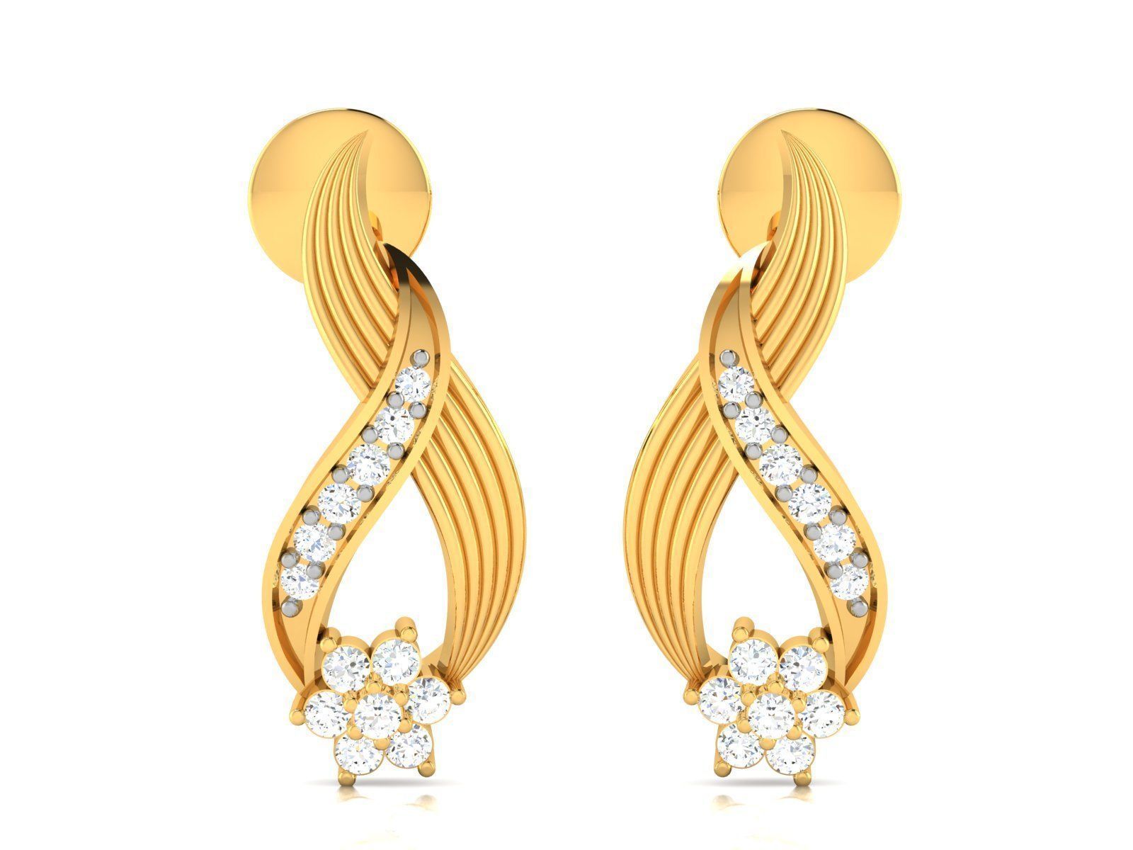 Women Earrings Pendant Set 3dm stl FBX OBJ Render Detail 3D print model_3