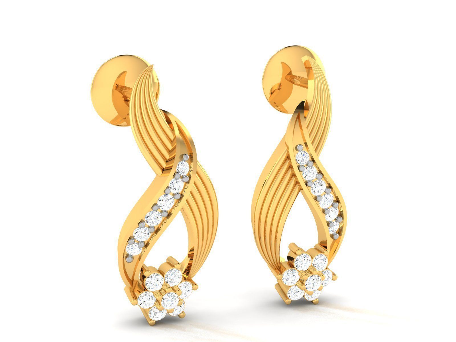 Women Earrings Pendant Set 3dm stl FBX OBJ Render Detail 3D print model_1