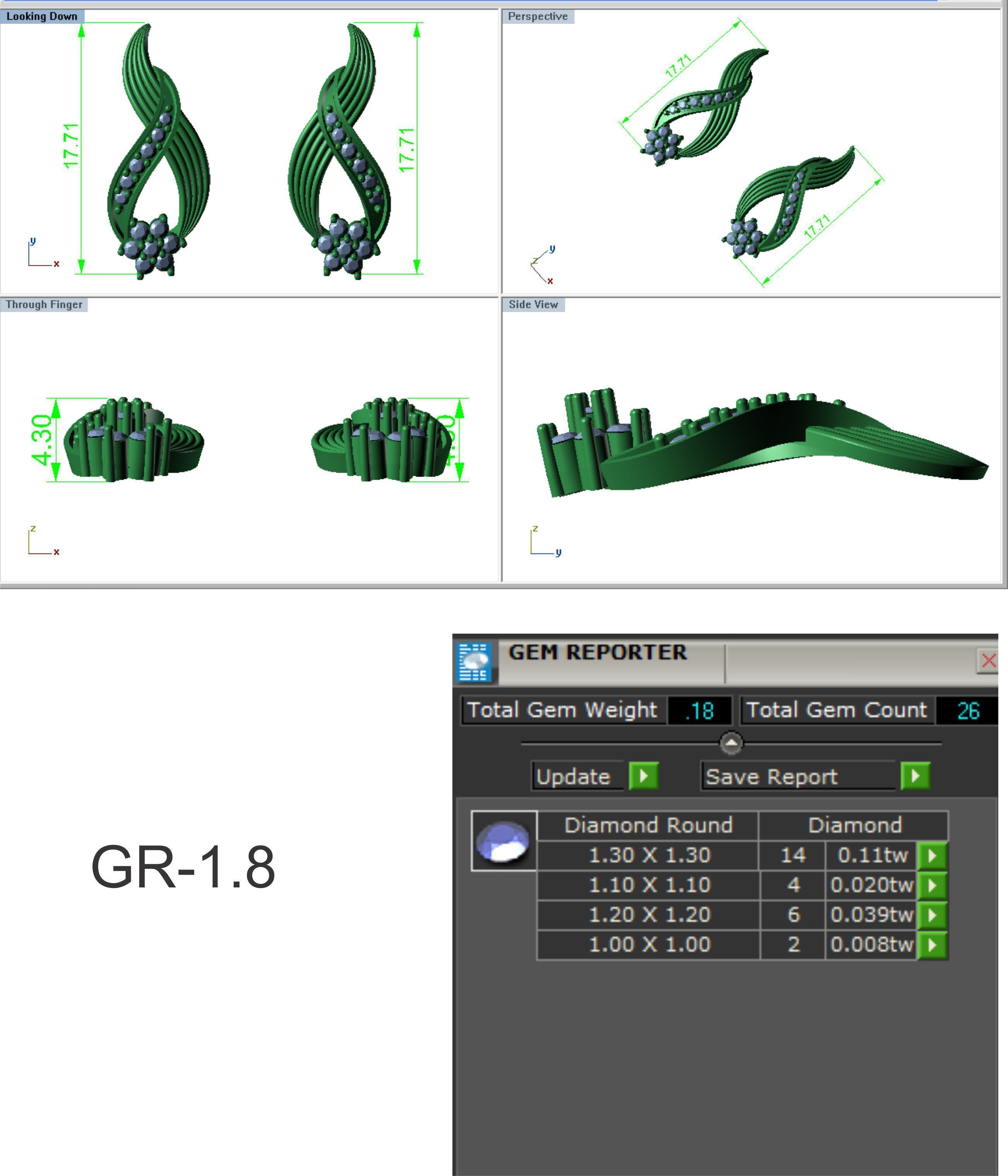 Women Earrings Pendant Set 3dm stl FBX OBJ Render Detail 3D print model_7