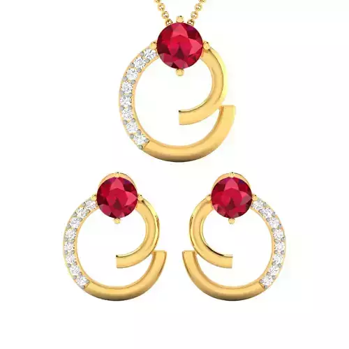 Women Earrings Pendant Set 3dm stl FBX OBJ Render Detail