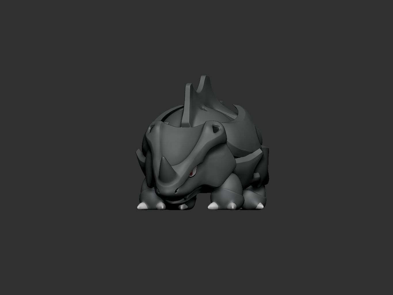pokemon rhyhorn 3D print model_1