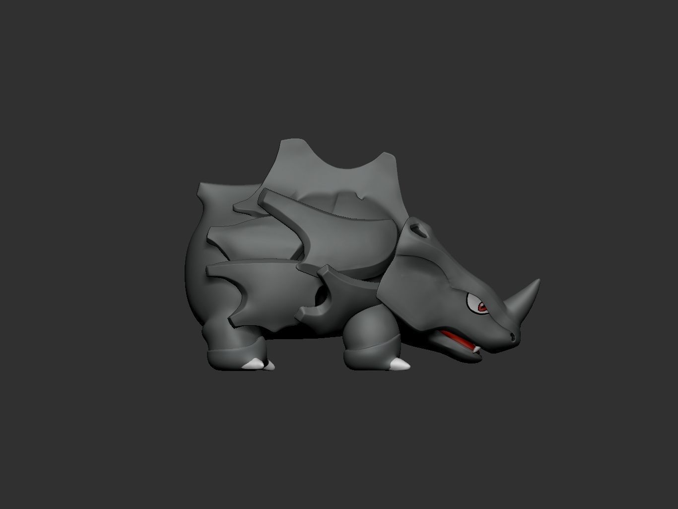 pokemon rhyhorn 3D print model_9