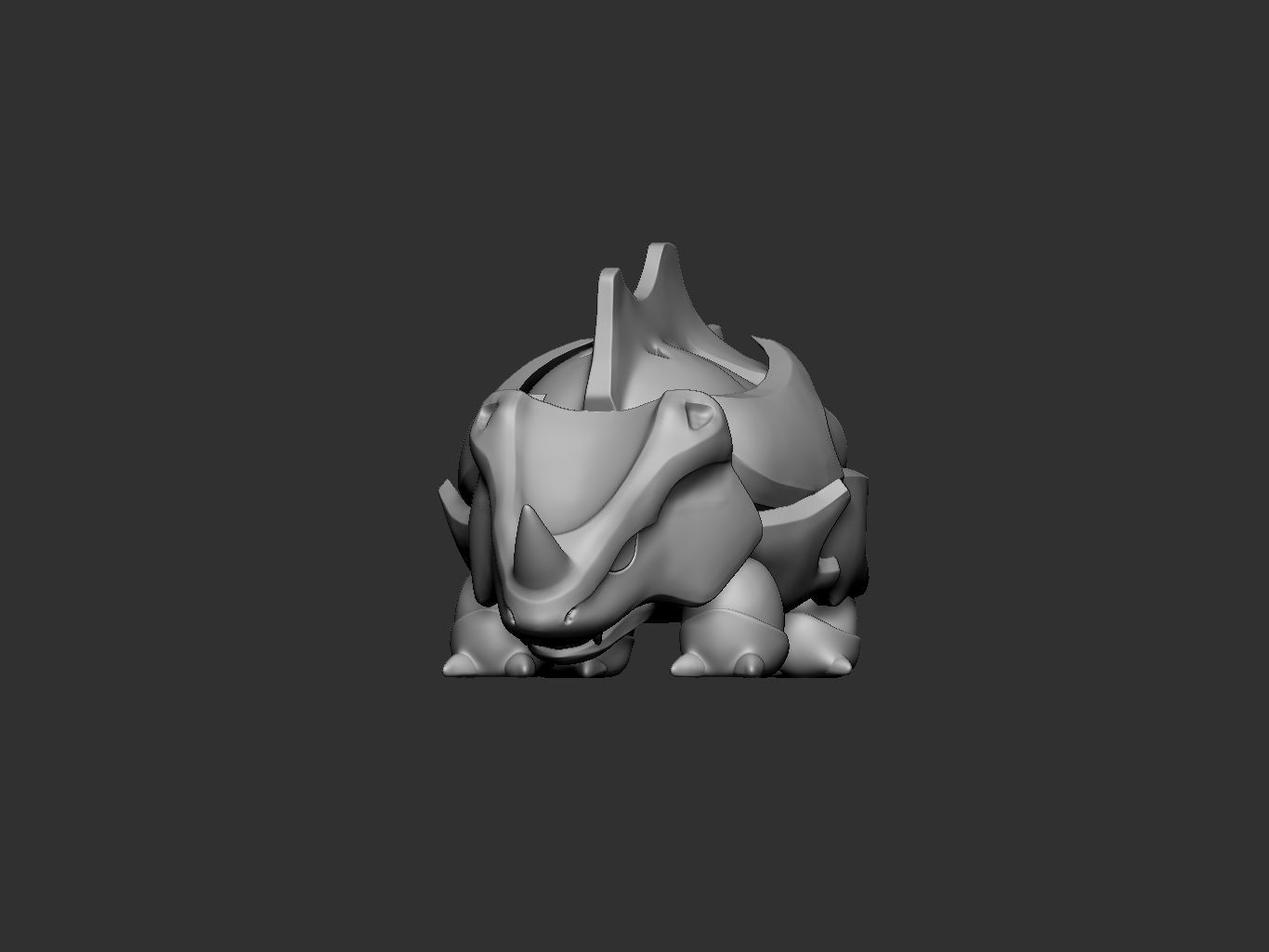 pokemon rhyhorn 3D print model_2