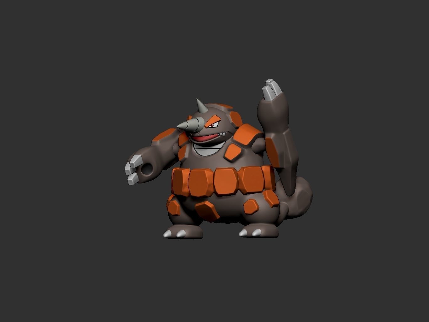 pokemon rhyperior 3D print model_9