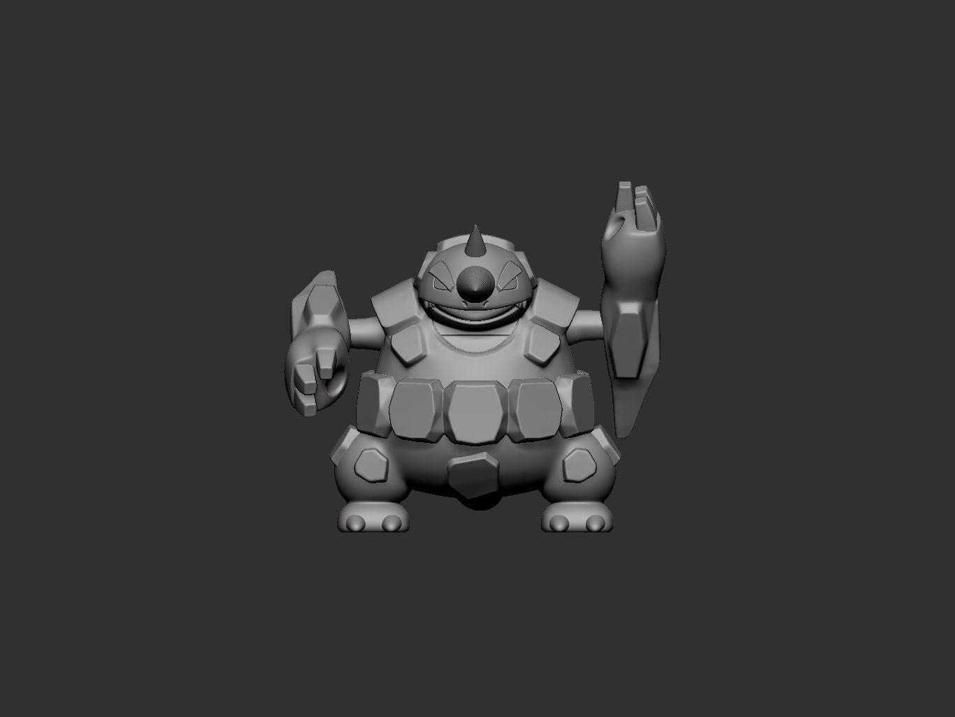 pokemon rhyperior 3D print model_8