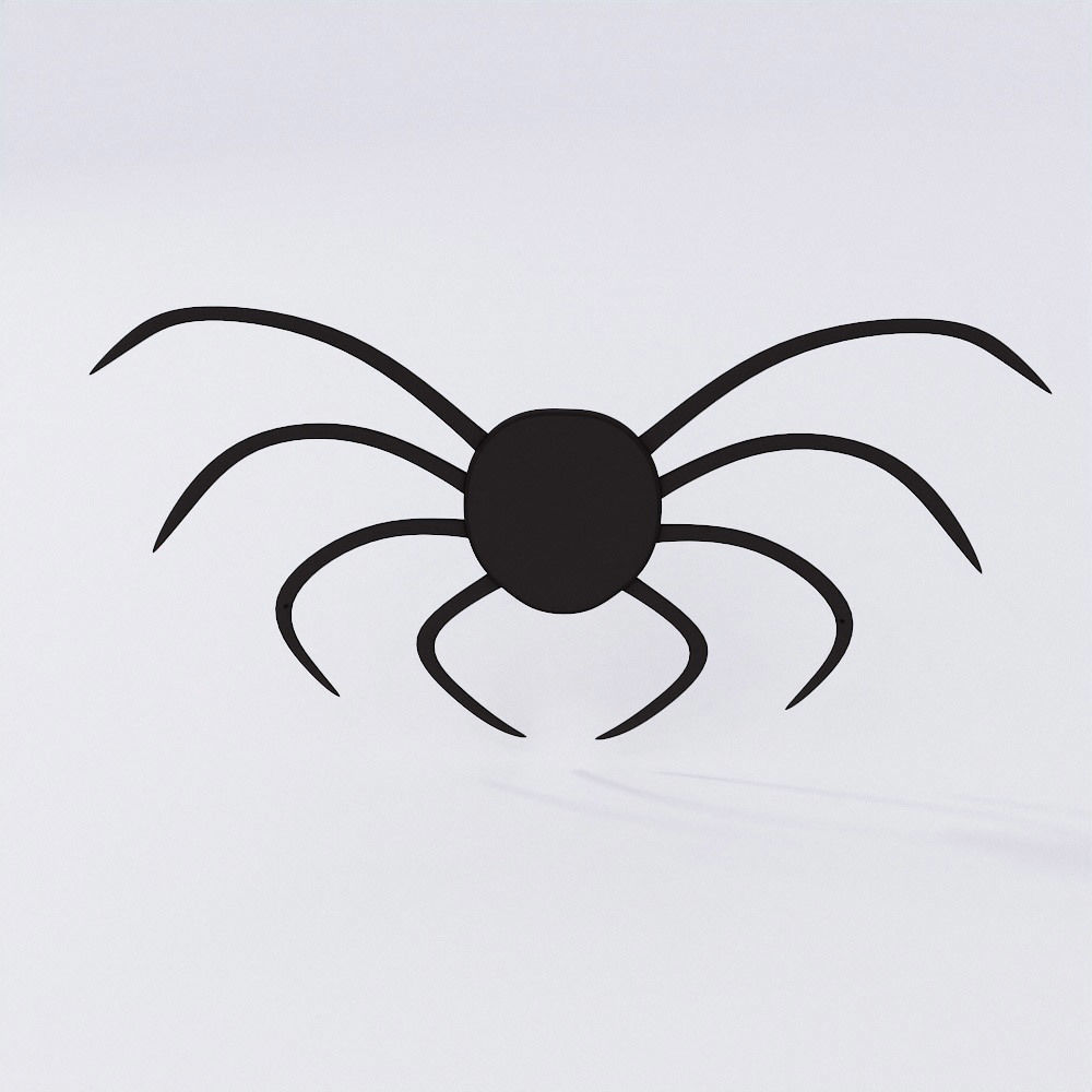 Spider sticker low poly 3d model 3D model_4