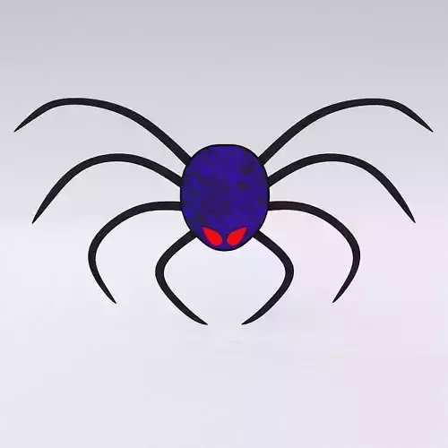 Spider sticker low poly 3d model 