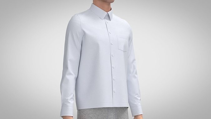 Casual Shirt - Slim Fit 3D model