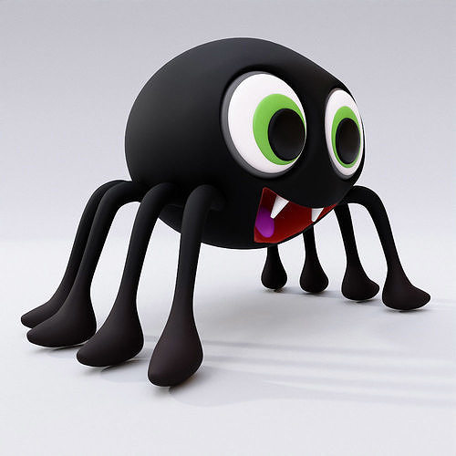  Spider cartoon 3d model  3D model