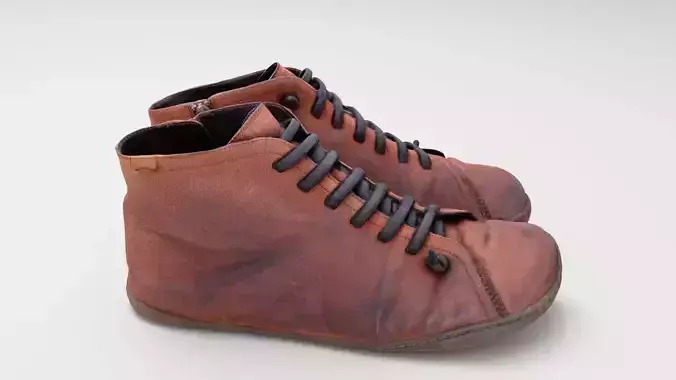 Pair of leather boots footwear shoes autumn spring season 