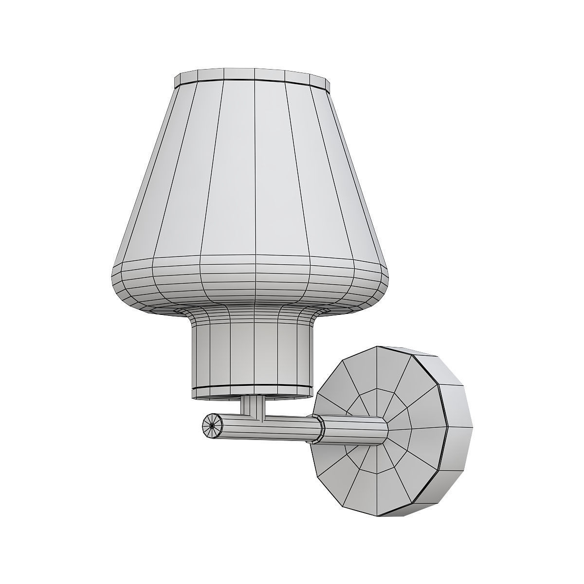 goreyn modern wall light with glass shade 3D model_1