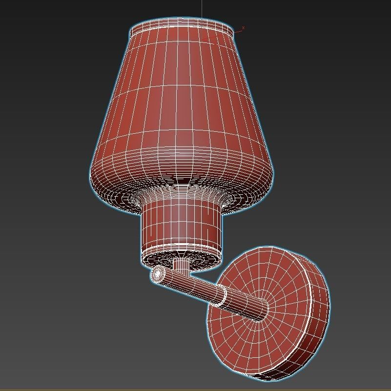 goreyn modern wall light with glass shade 3D model_3