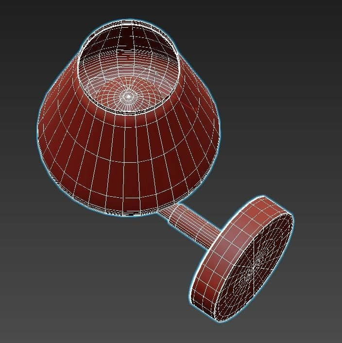 goreyn modern wall light with glass shade 3D model_4