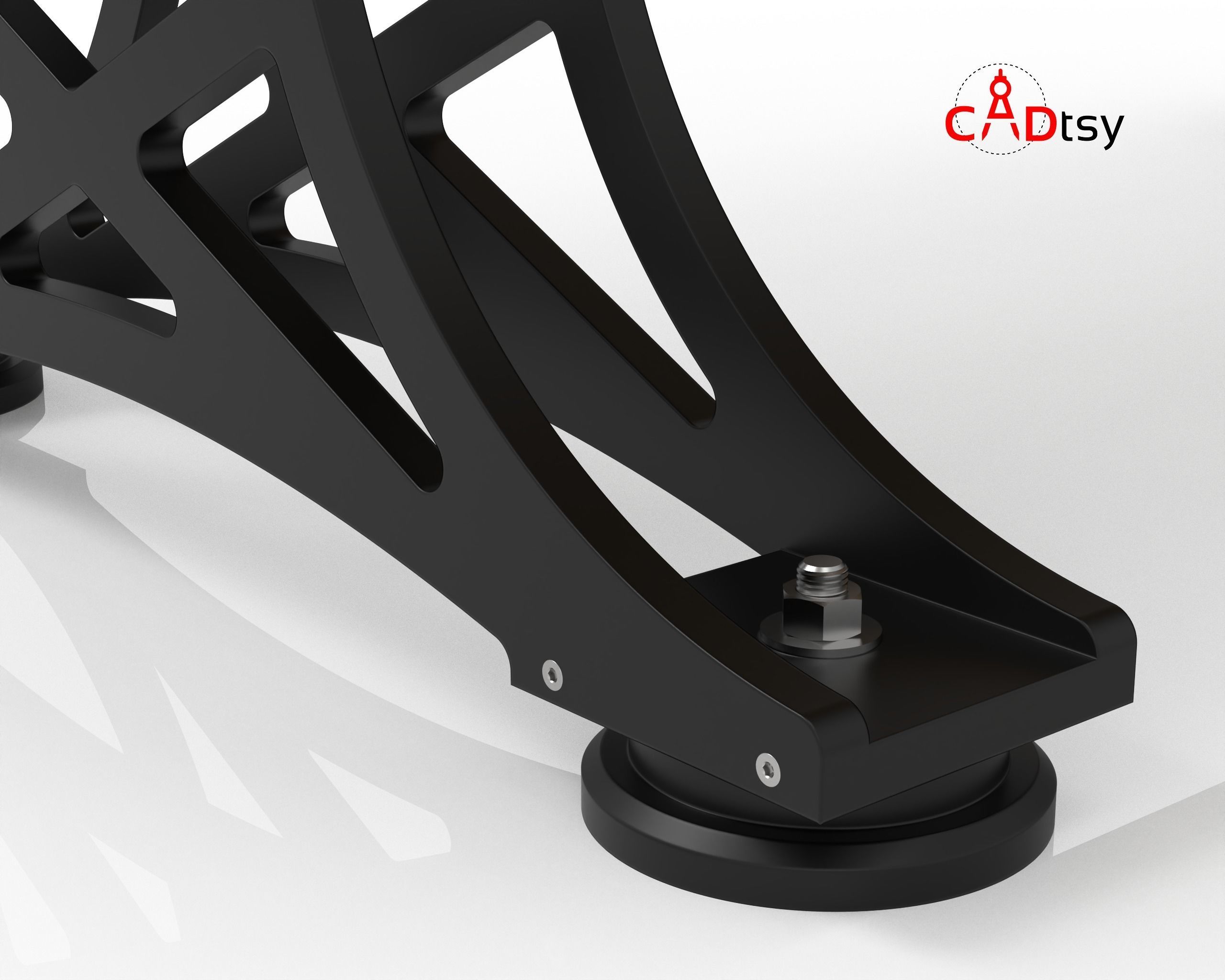 Table DXF CNC Vector Plans for Wooden Industrial Style Table Leg 3D model_4
