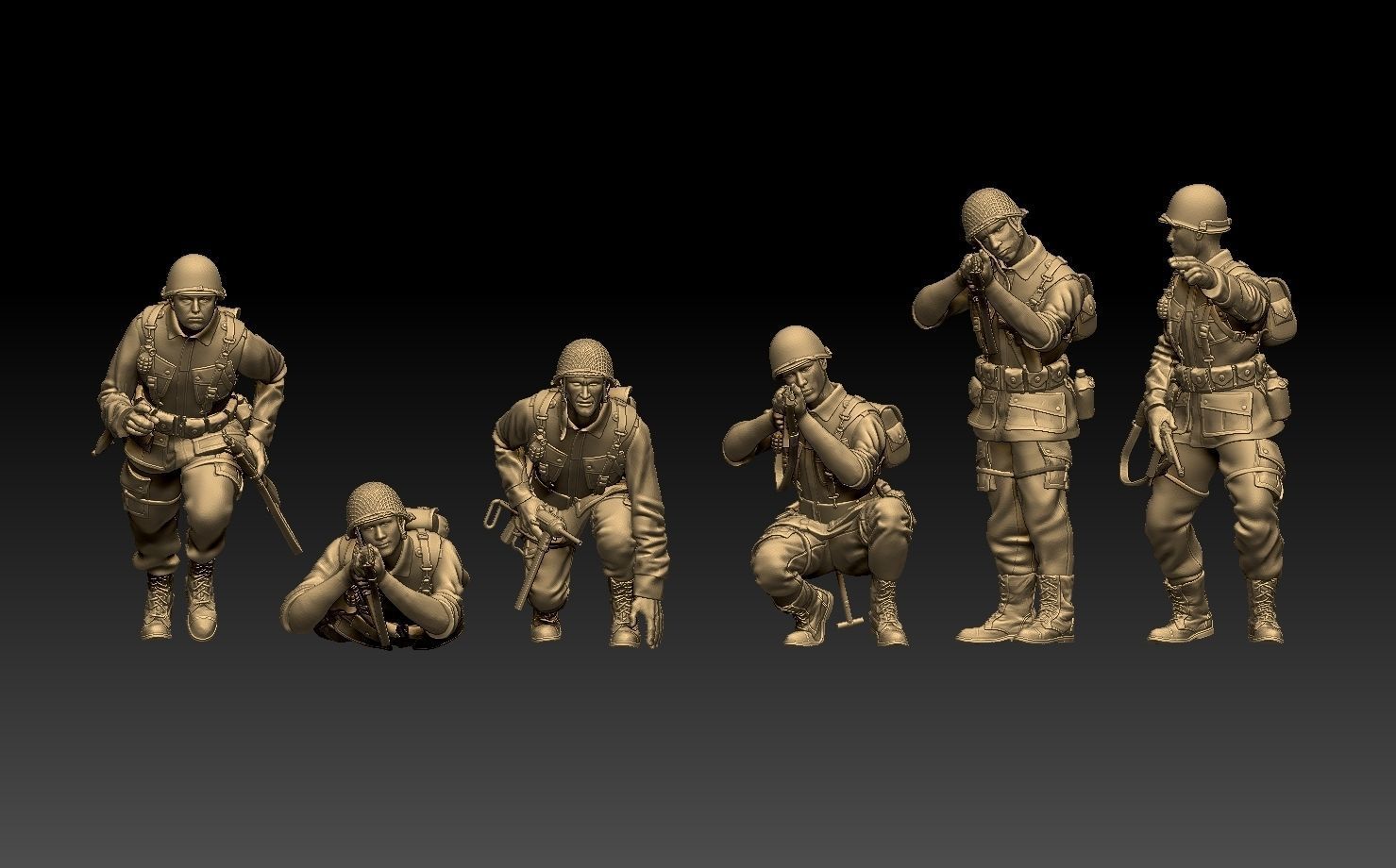 usa soldiers 3D print model_4