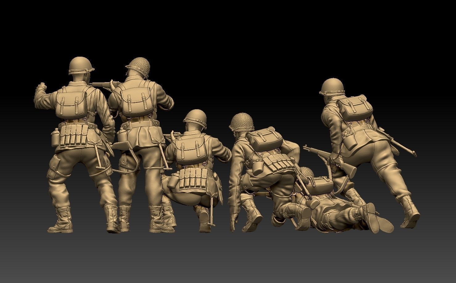 usa soldiers 3D print model_25