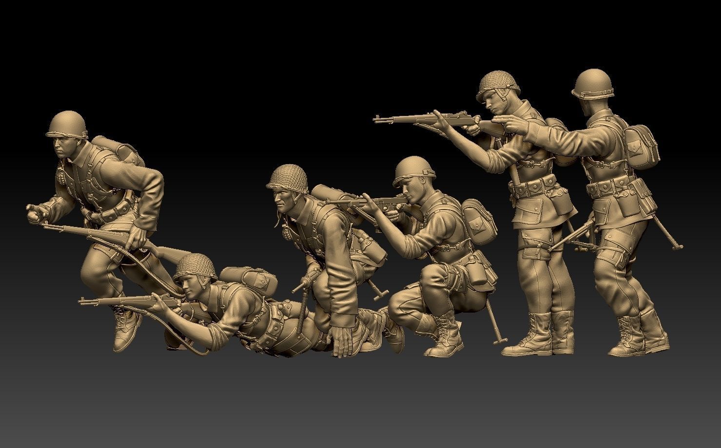 usa soldiers 3D print model_77