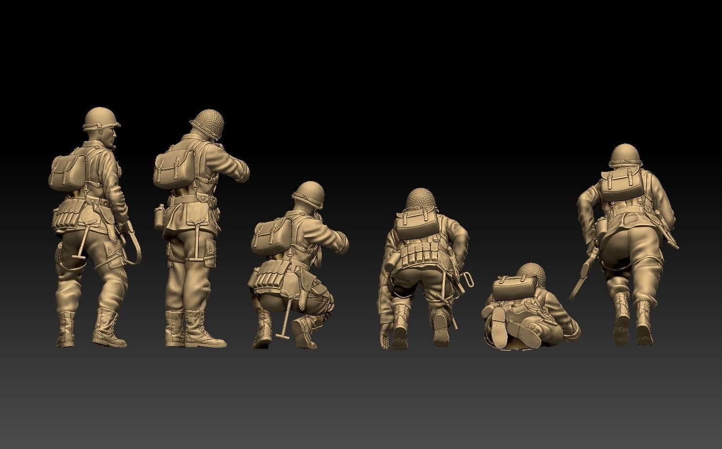 usa soldiers 3D print model_79