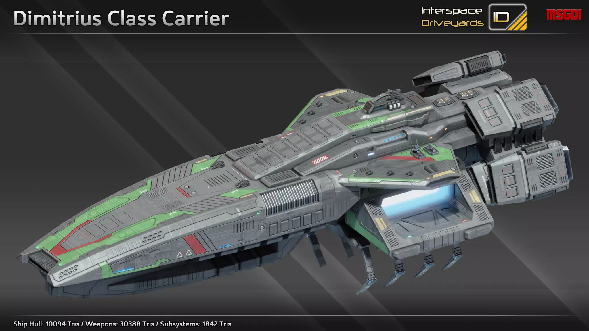 Dimitrius Class Carrier Low-poly 3D model_0