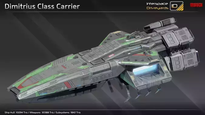 Dimitrius Class Carrier Low-poly 3D model
