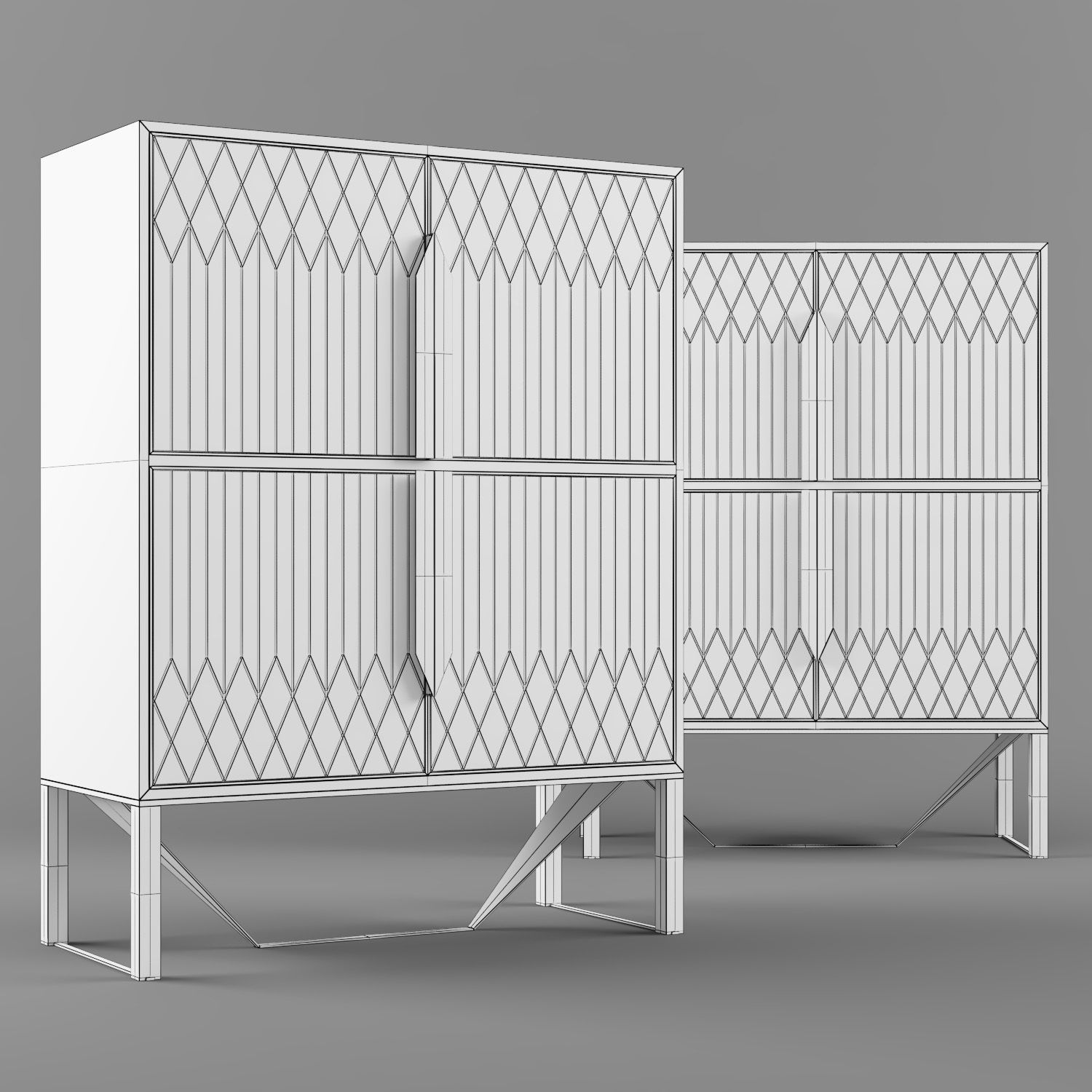 Capital Collection PRISMA Highboard 3D model_4