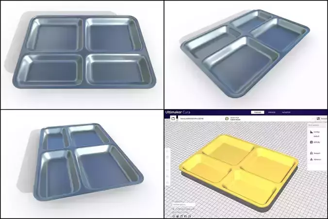 Divided Plate M10 - with STL