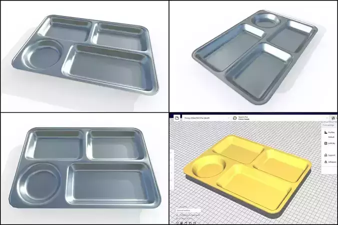 Divided Plate M09  - with STL