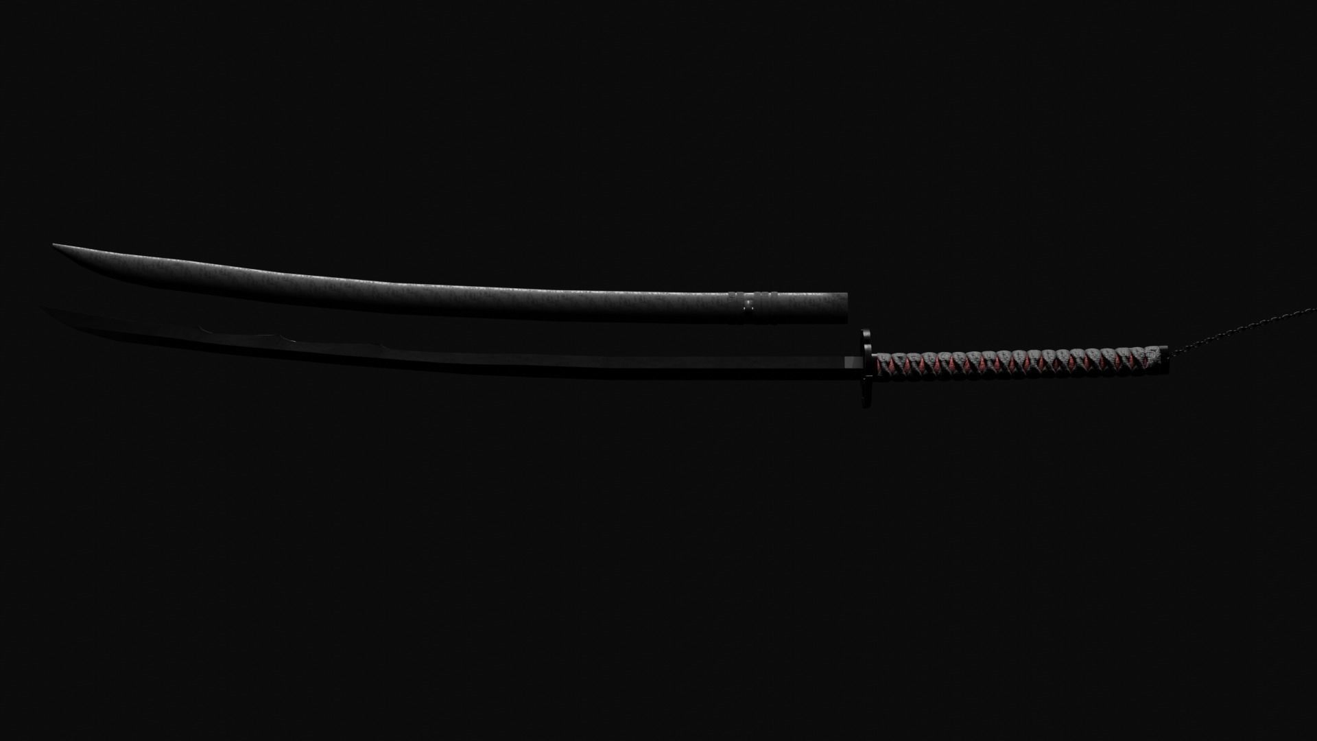 BLEACH Katana - Ichigo Zangetsu 3D model_2