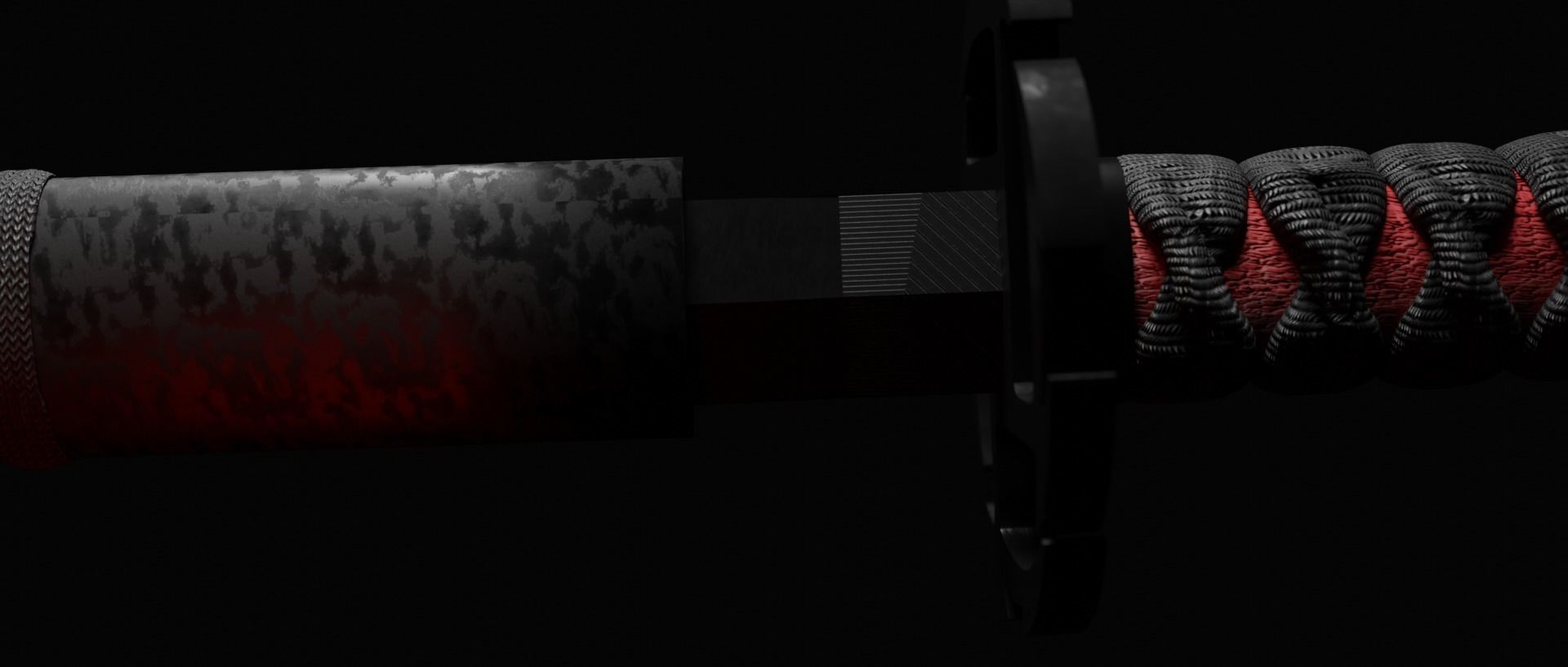 BLEACH Katana - Ichigo Zangetsu 3D model_12