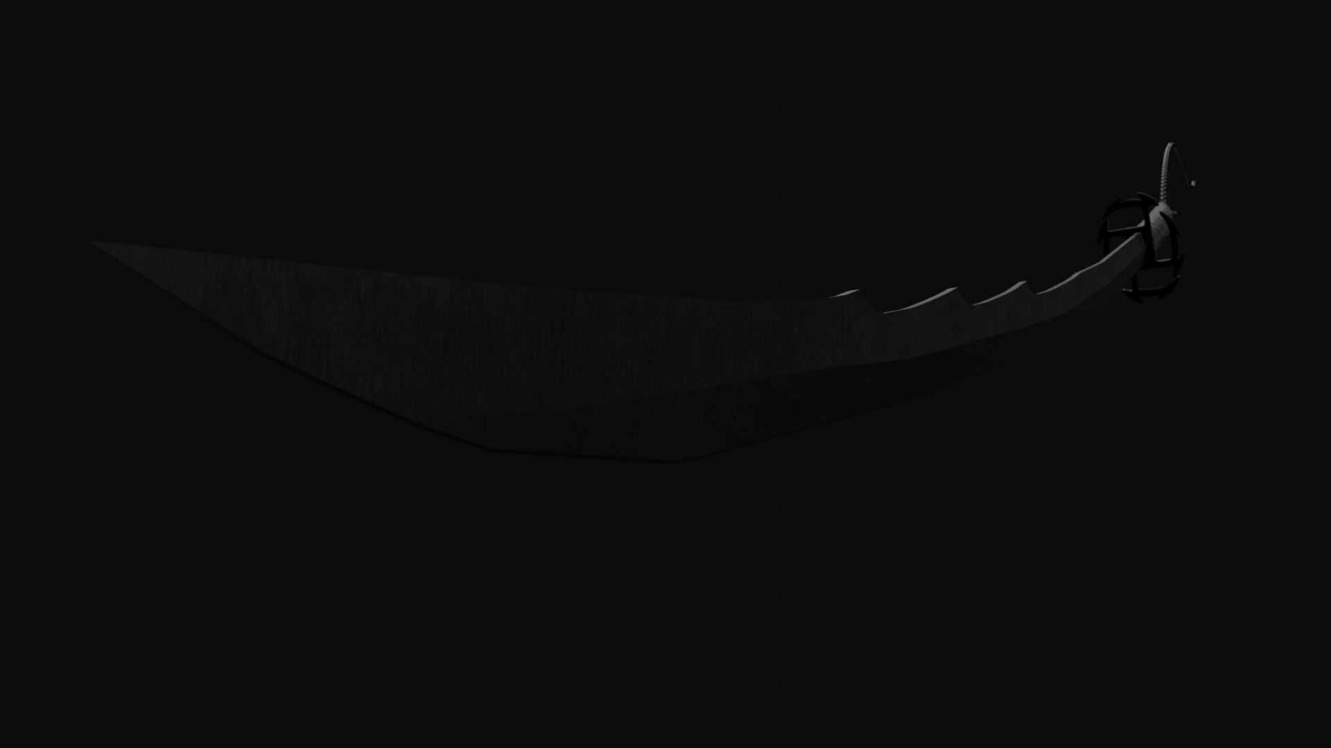 BLEACH Katana - Ichigo Zangetsu 3D model_4