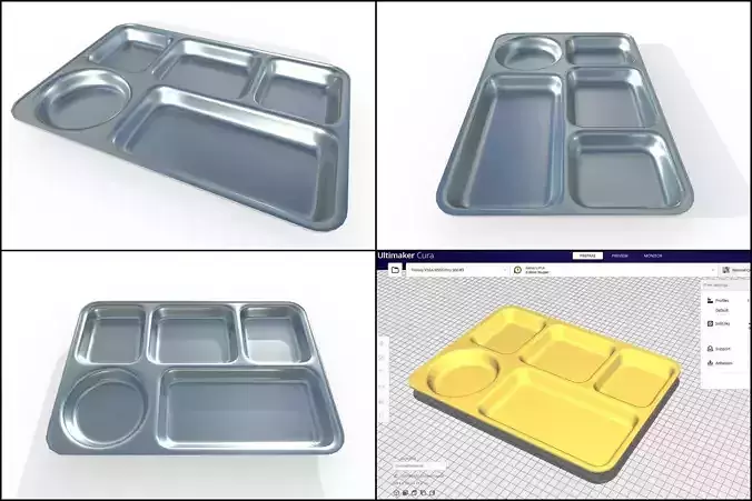 Divided Plate M08  - with STL