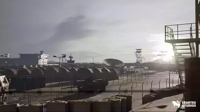 Military Base Megapack Low-poly 3D model