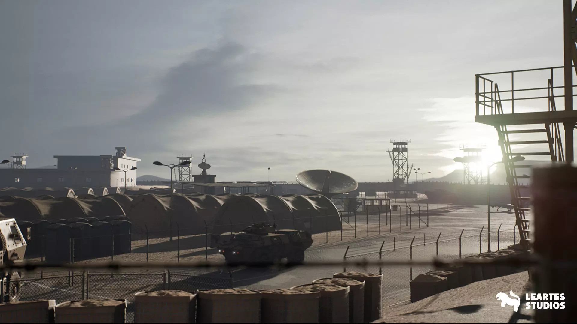 Military Base Megapack Low-poly 3D model_0