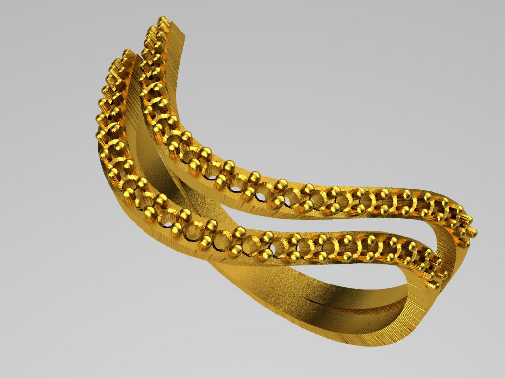 D013-TEL gold ring 3D print model_1