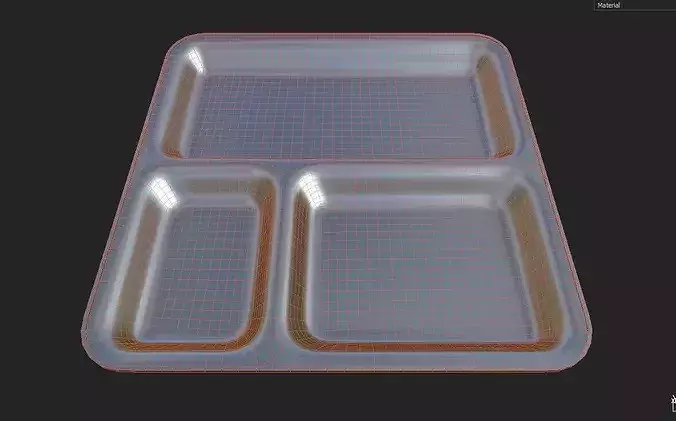 Divided Plate M06 - with STL Low-poly 3D model 3