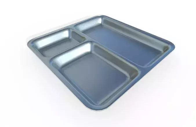 Divided Plate M06 - with STL Low-poly 3D model 5