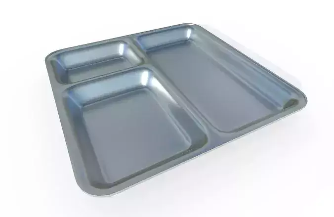 Divided Plate M06 - with STL Low-poly 3D model 6