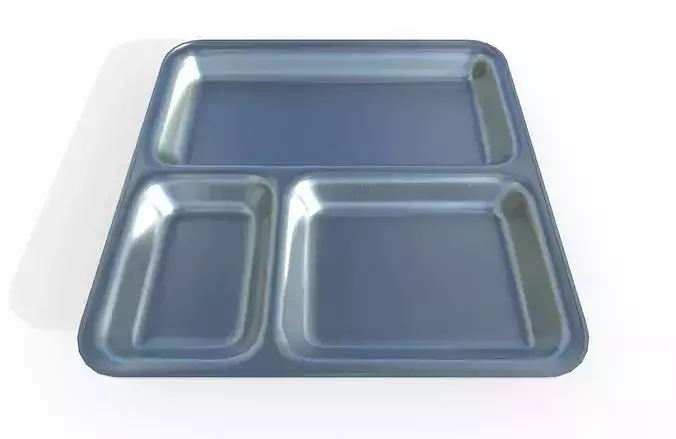 Divided Plate M06 - with STL Low-poly 3D model 2