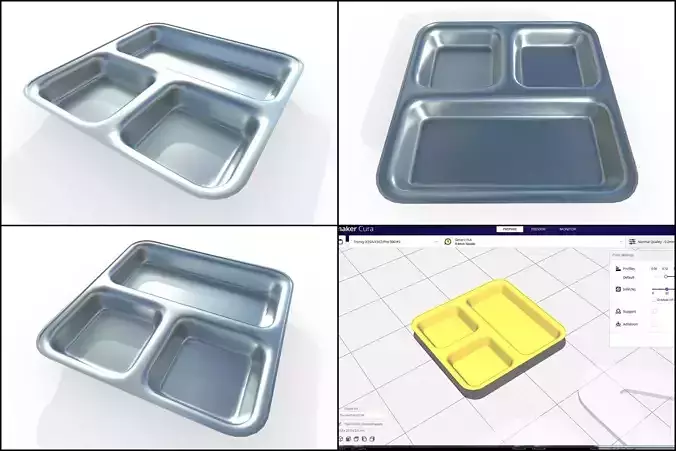 Divided Plate M03  - with STL