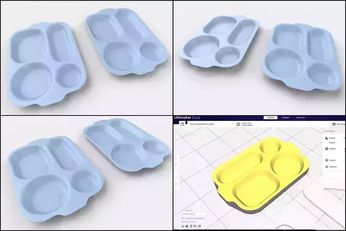 Divided Plate M01  - with STL