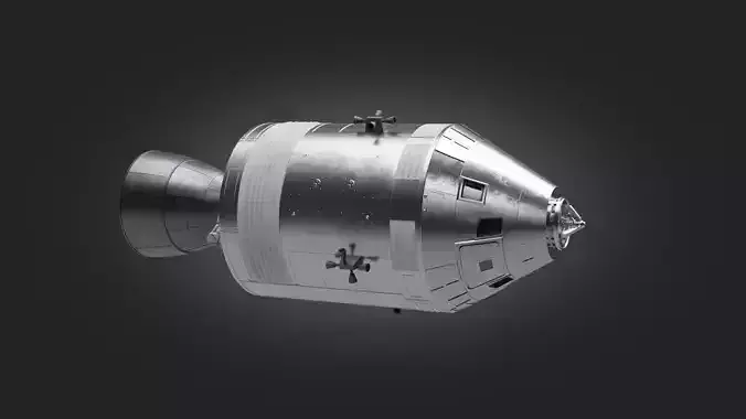 Apollo 11 Command and Service Module CSM Low-poly 3D model