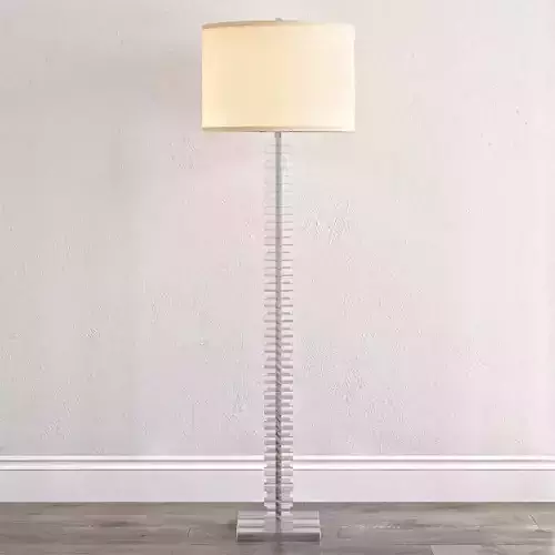 Stacked Lucite Floor Lamp