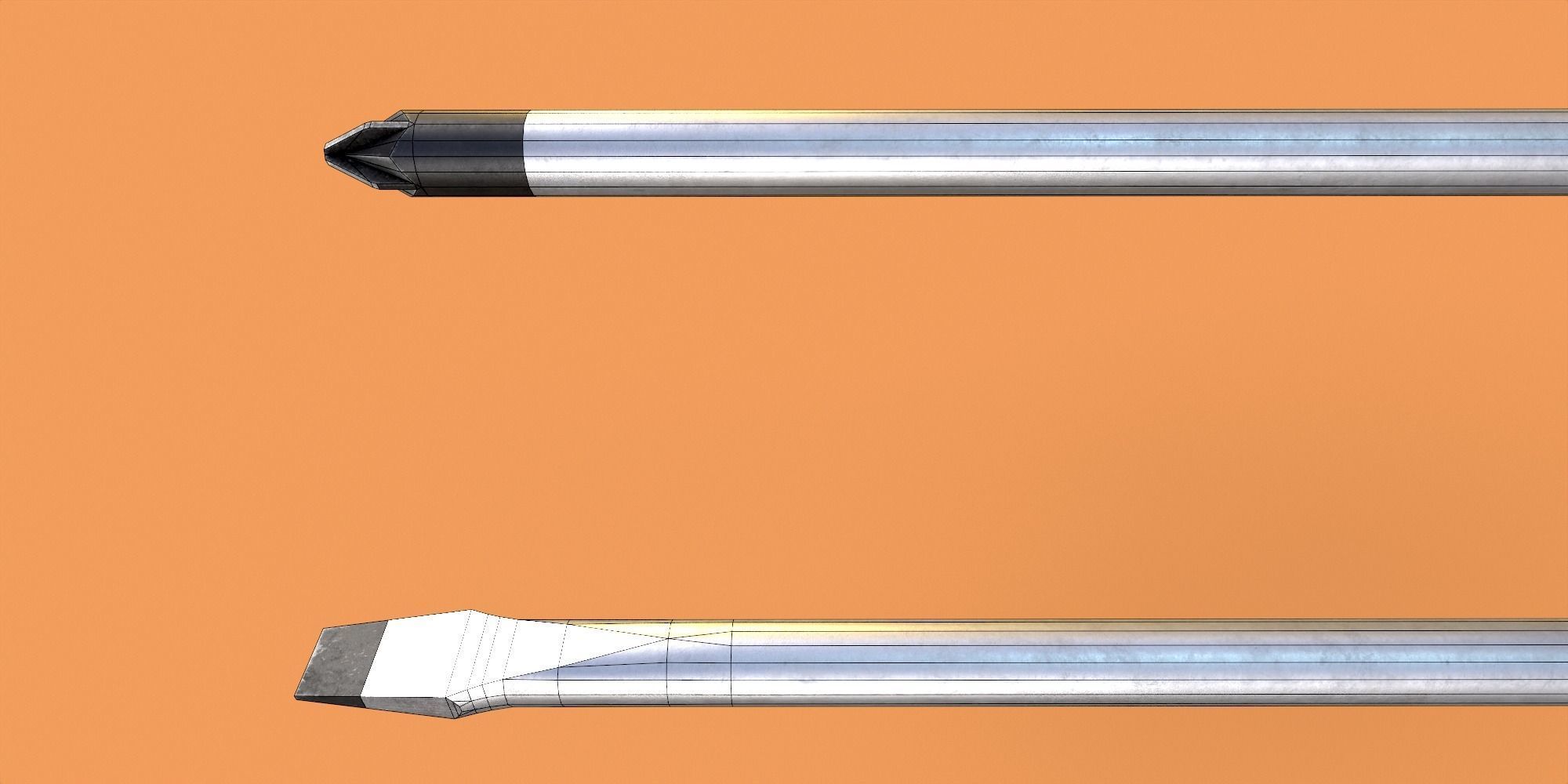 Screwdrivers fortnite weapon Low-poly 3D model_12