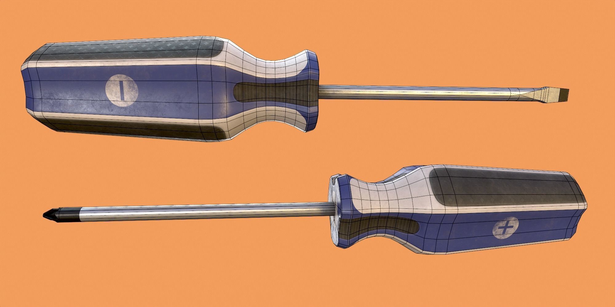 Screwdrivers fortnite weapon Low-poly 3D model_7