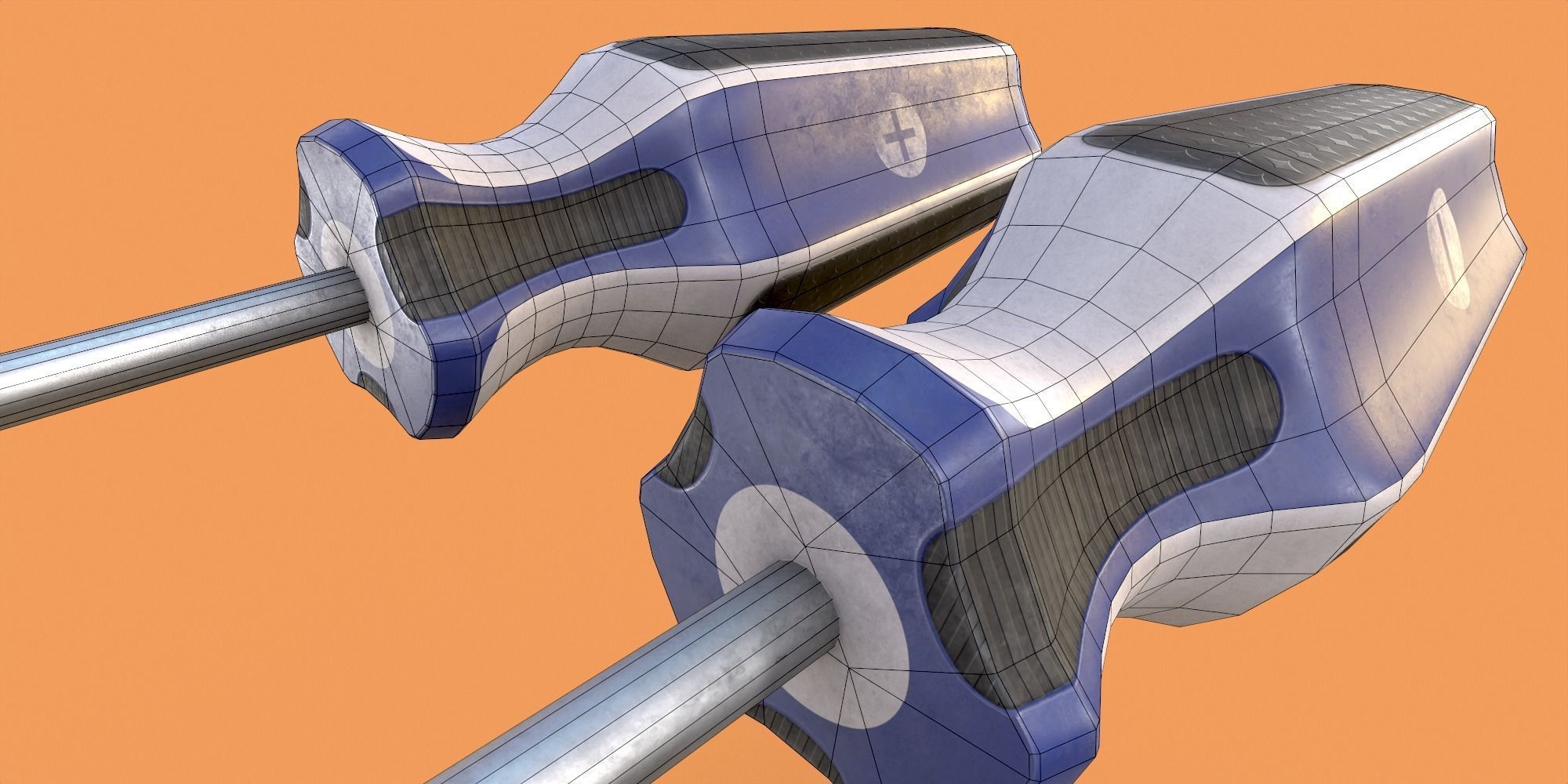 Screwdrivers fortnite weapon Low-poly 3D model_11