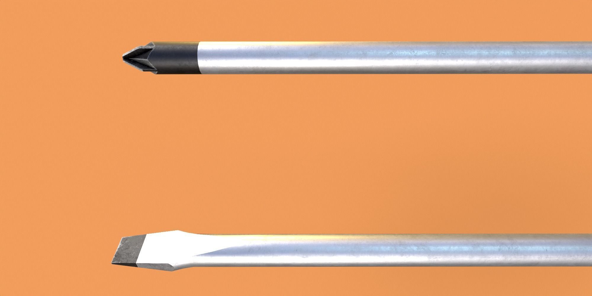 Screwdrivers fortnite weapon Low-poly 3D model_5